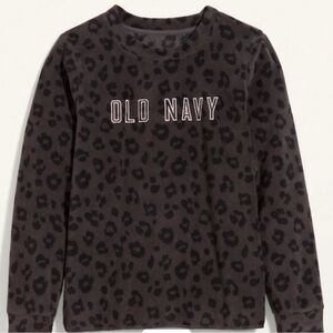 NWT..Old Navy Leopard Print Fleece Top XL